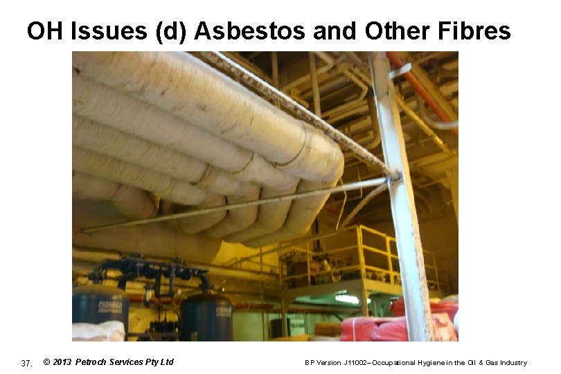 OH Issues (d) Asbestos and Other Fibres 37. © 2013 Petroch Services Pty Ltd