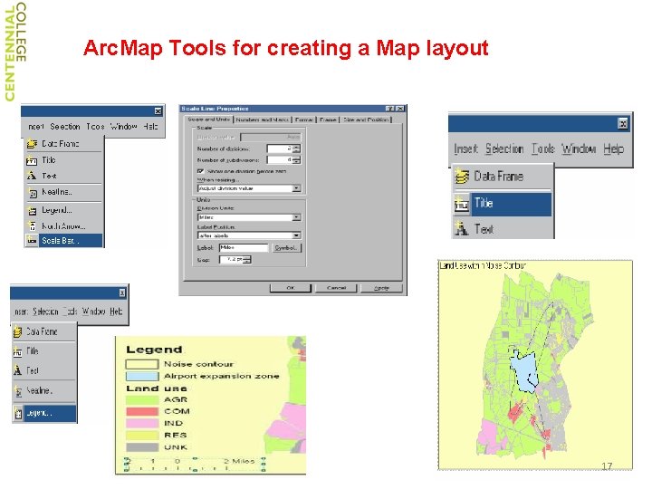 Arc. Map Tools for creating a Map layout 17 