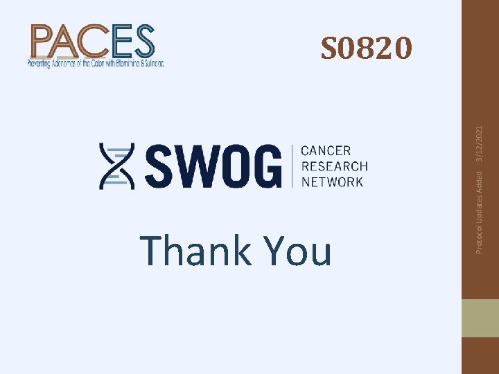 Thank You Protocol Updates Added 3/12/2021 S 0820 