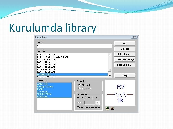 Kurulumda library 