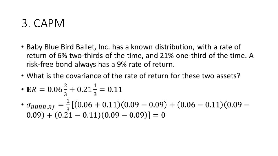 3. CAPM • 