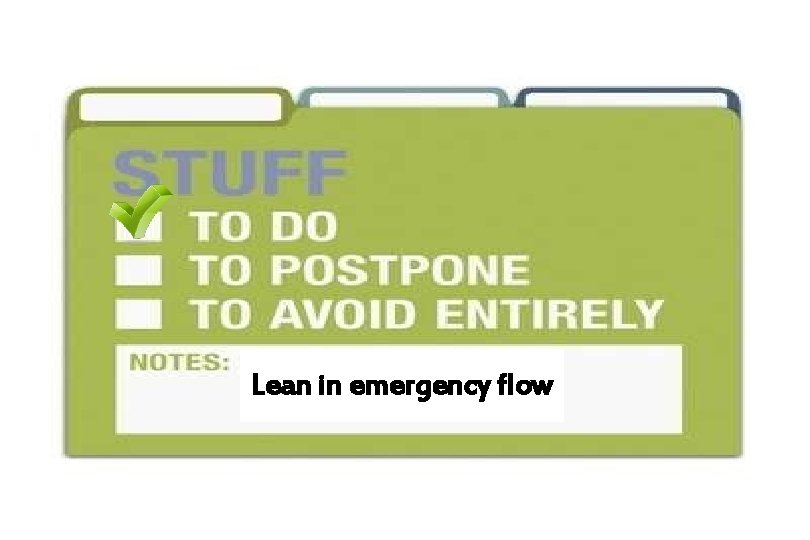 Lean in emergency flow 