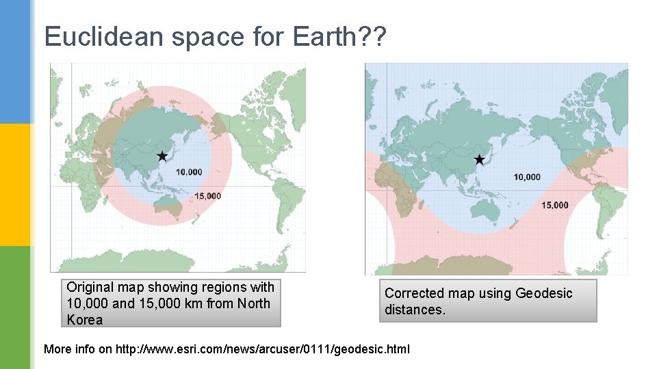 Euclidean space for Earth? ? Original map showing regions with 10, 000 and 15,
