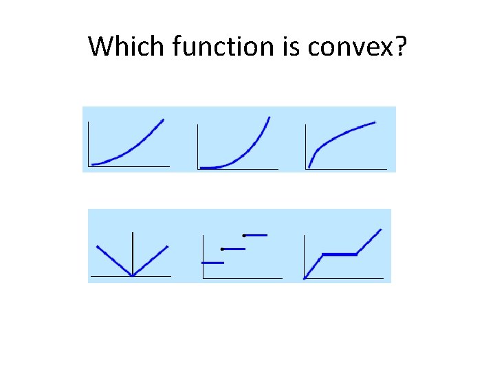 Which function is convex? Which function is convex?