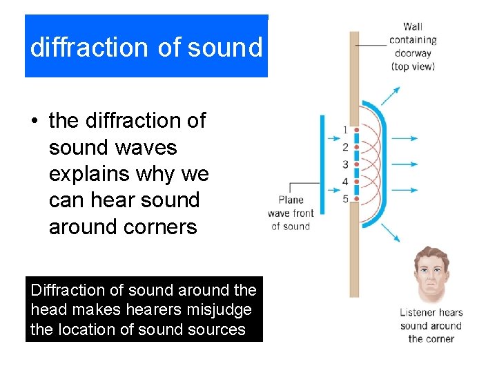 diffraction of sound • the diffraction of sound waves explains why we can hear