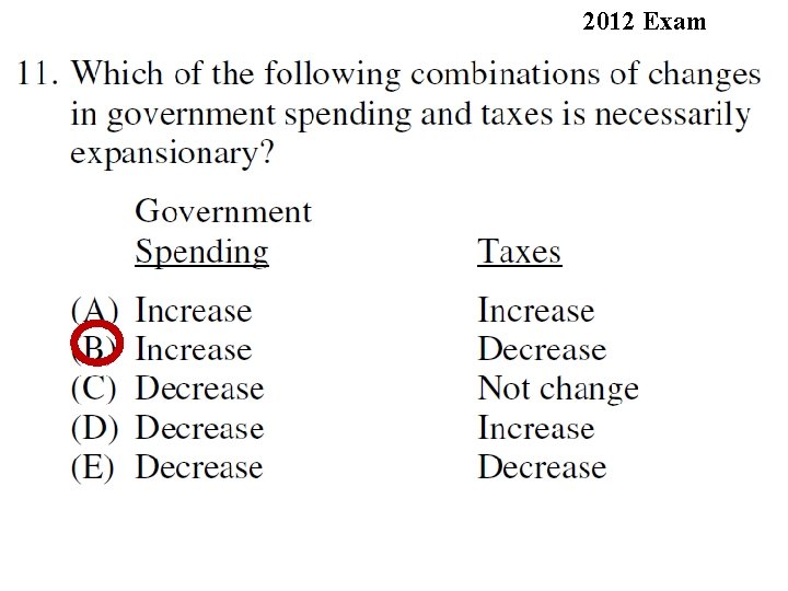 2012 Exam 