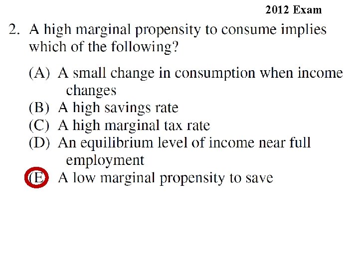 2012 Exam 