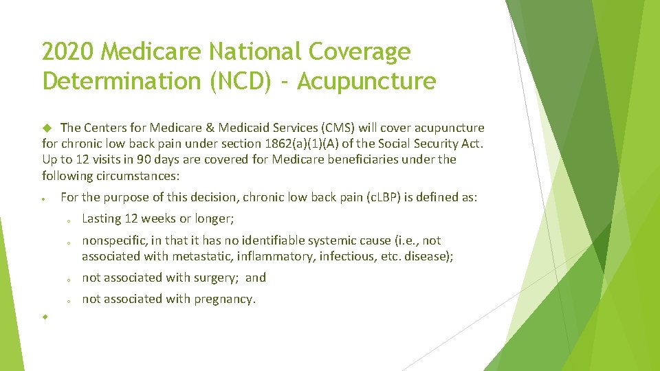 Acupuncture Coverage Overview Florida Medicaid Managed Care Plans