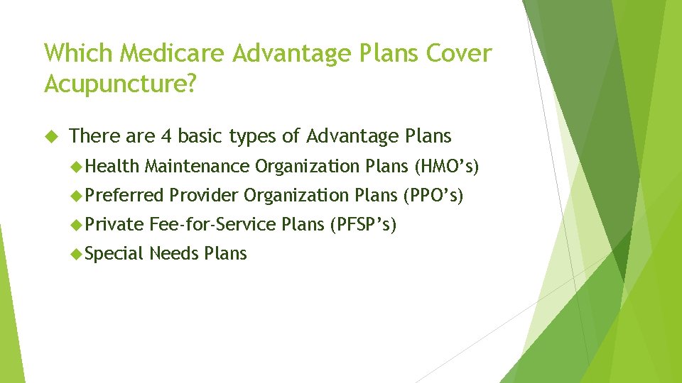 Acupuncture Coverage Overview Florida Medicaid Managed Care Plans