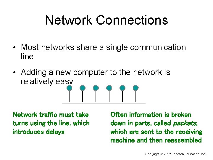 Network Connections • Most networks share a single communication line • Adding a new