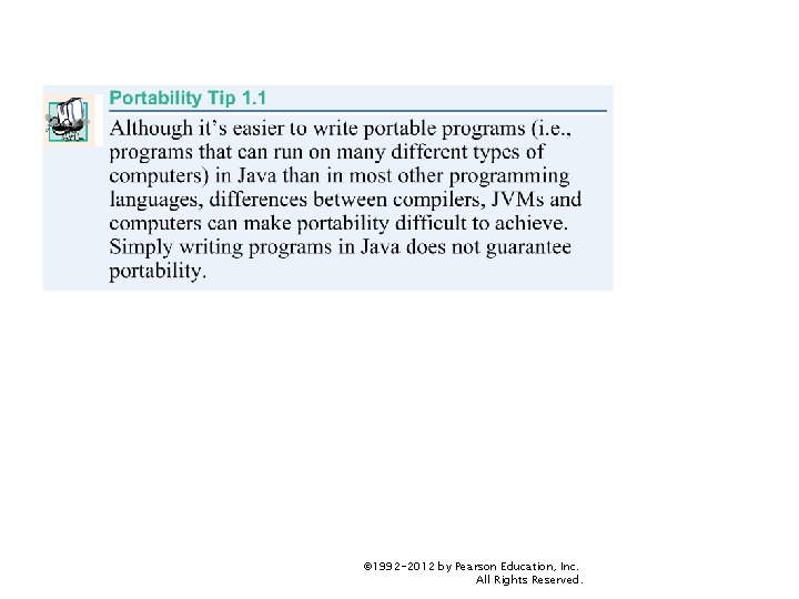 © 1992 -2012 by Pearson Education, Inc. All Rights Reserved. 