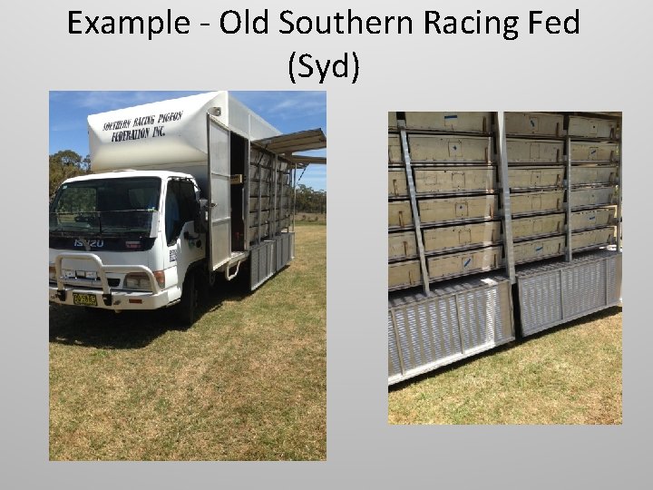 Example - Old Southern Racing Fed (Syd) Example - Old Southern Racing Fed (Syd)