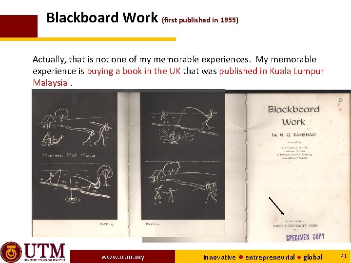 Blackboard Work (first published in 1955) Actually, that is not one of my memorable