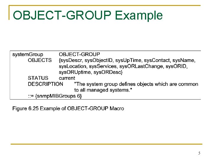 OBJECT-GROUP Example 5 