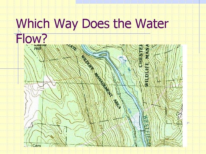 Which Way Does the Water Flow? 