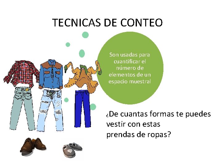 TECNICAS DE CONTEO Son usadas para cuantificar el número de elementos de un espacio