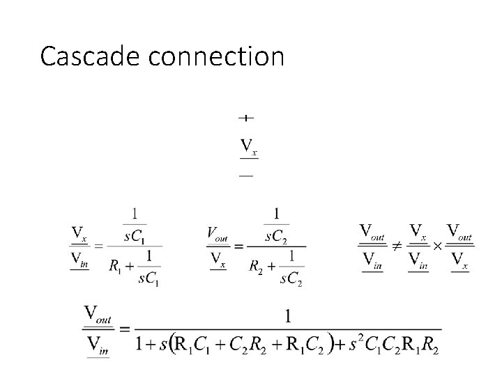 Cascade connection 