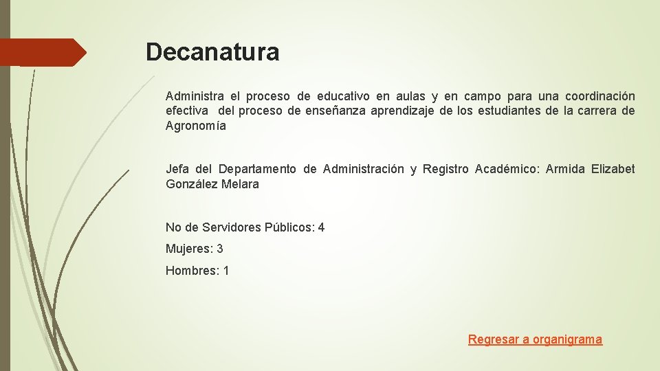 Decanatura Administra el proceso de educativo en aulas y en campo para una coordinación