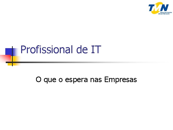 Profissional de IT O que o espera nas Empresas 