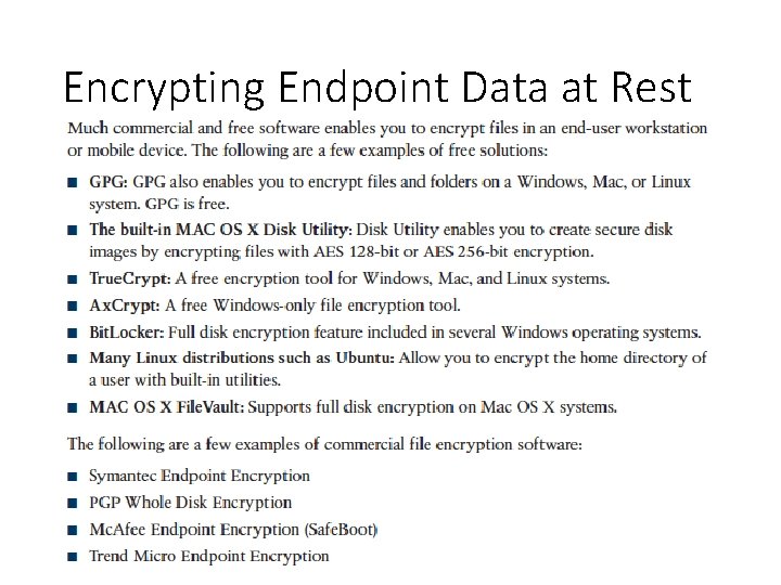 Encrypting Endpoint Data at Rest 
