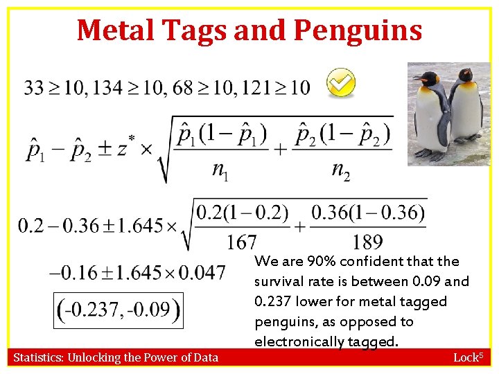 Metal Tags and Penguins Statistics: Unlocking the Power of Data We are 90% confident