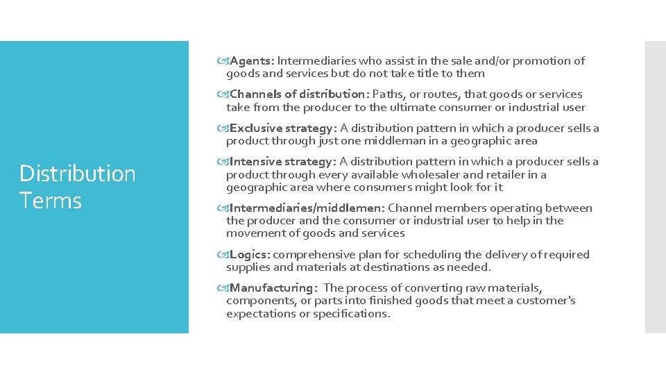 FM 2 01 Understand the role of distribution