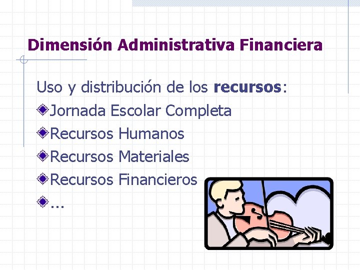 Dimensión Administrativa Financiera Uso y distribución de los recursos: Jornada Escolar Completa Recursos Humanos