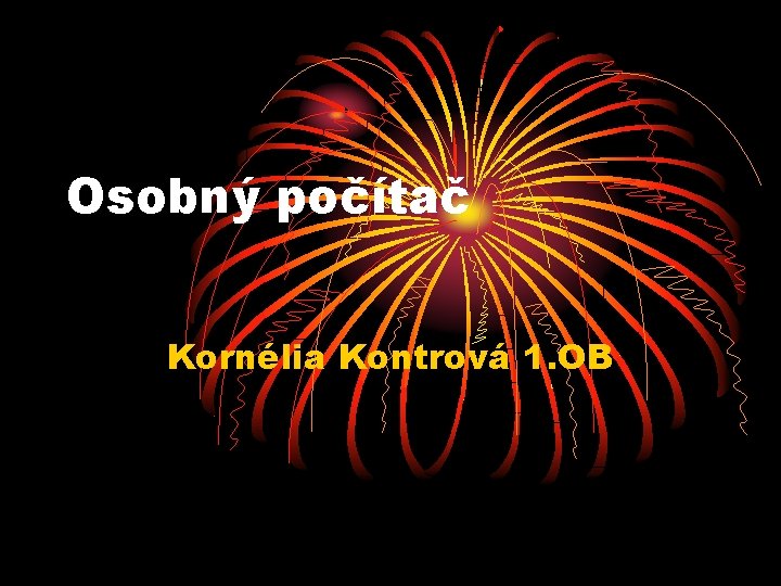 Osobný počítač Kornélia Kontrová 1. OB 