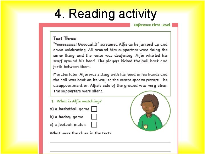 4. Reading activity 