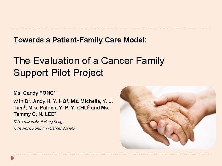 Towards a Patient-Family Care Model: The Evaluation of a Cancer Family Support Pilot Project