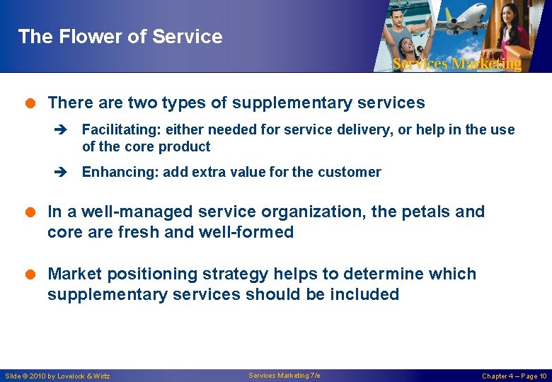 The Flower of Services Marketing = There are two types of supplementary services è