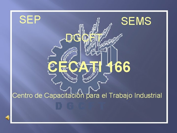 SEP SEMS DGCFT CECATI 166 Centro de Capacitación para el Trabajo Industrial 