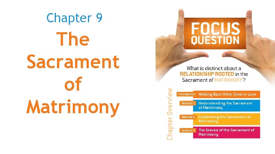Chapter 9 The Sacrament of Matrimony Chapter 9 The Sacrament of Matrimony