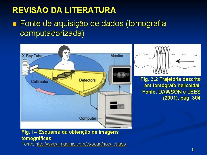 REVISÃO DA LITERATURA n Fonte de aquisição de dados (tomografia computadorizada) Fig. 3. 2