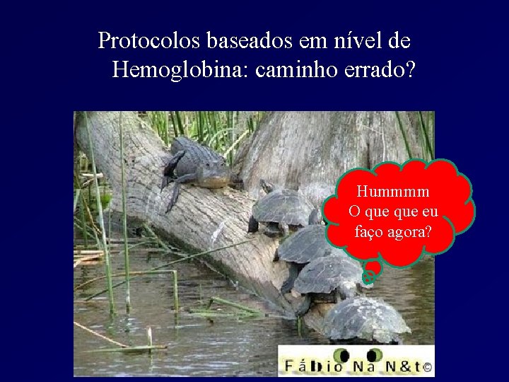 Protocolos baseados em nível de Hemoglobina: caminho errado? Hummmm O que eu faço agora?