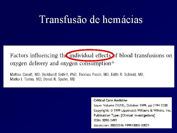 Transfusão de hemácias 