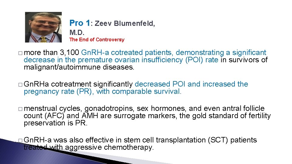 Pro 1: Zeev Blumenfeld, M. D. The End of Controversy � more than 3,