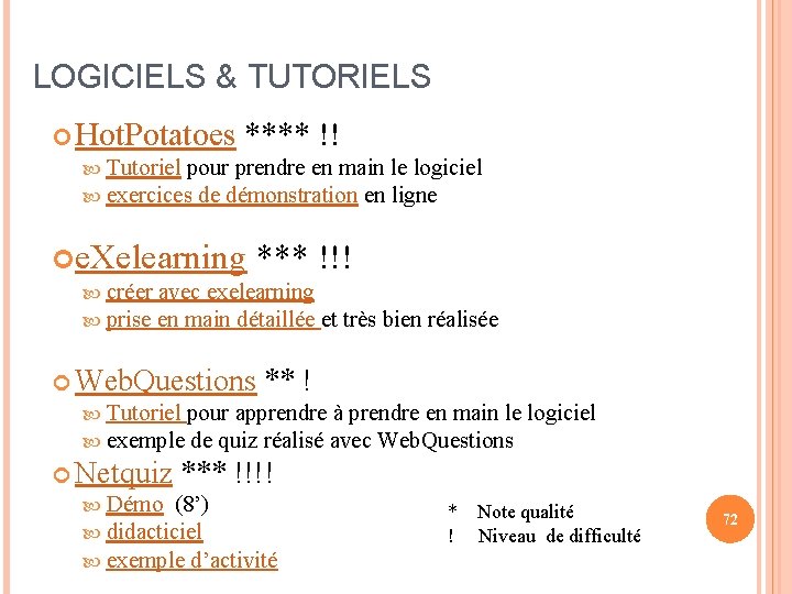 LOGICIELS & TUTORIELS Hot. Potatoes **** !! Tutoriel pour prendre en main le logiciel