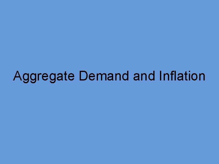 Aggregate Demand Inflation 