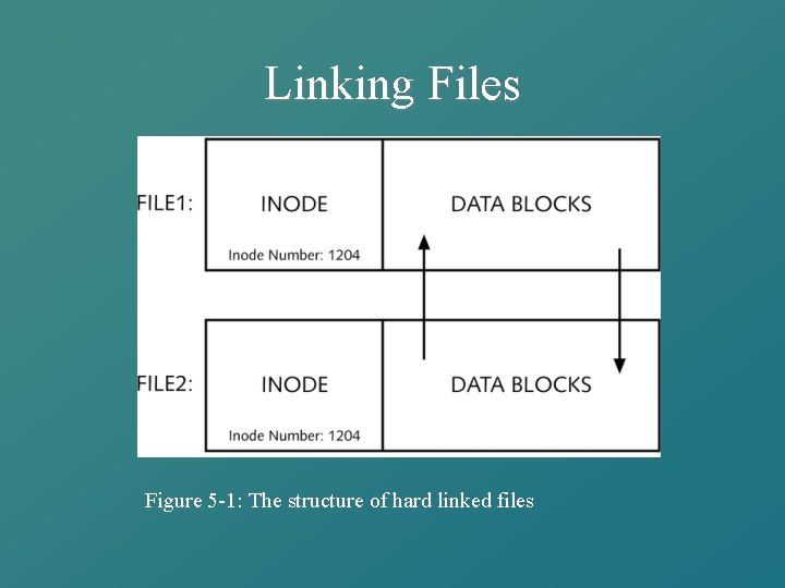 Linking Files Figure 5 -1: The structure of hard linked files 