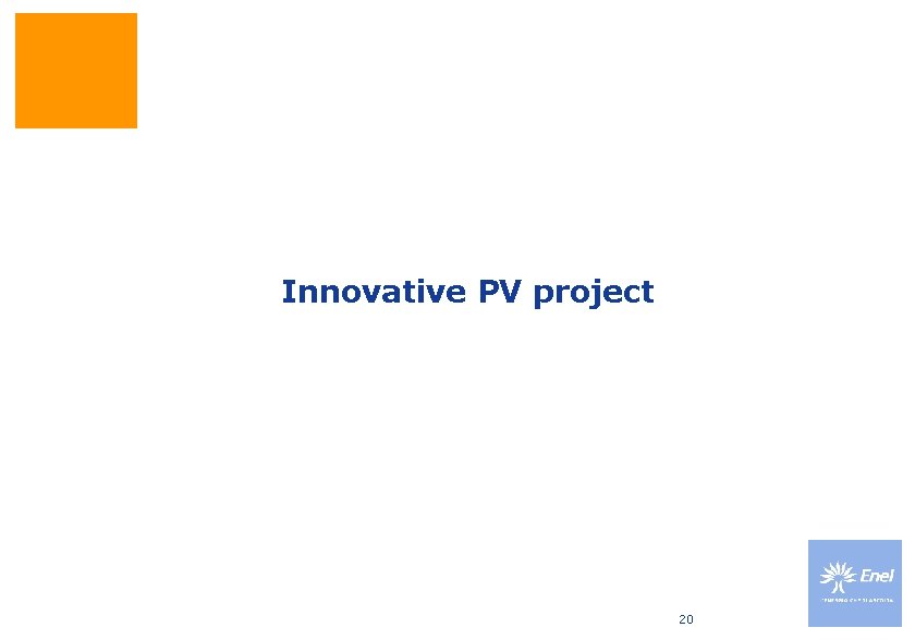 Innovative PV project 20 Innovative PV project 20