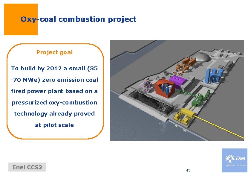 Oxy-coal combustion project Project goal To build by 2012 a small (35 -70 MWe) Oxy-coal combustion project Project goal To build by 2012 a small (35 -70 MWe)