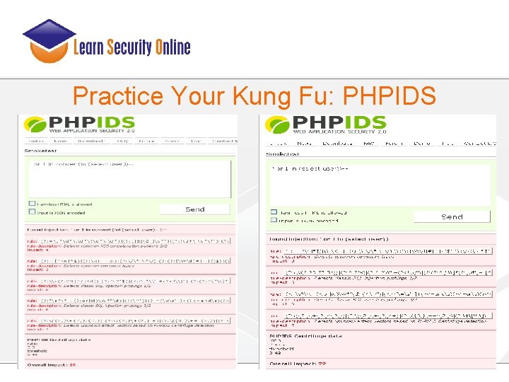 Practice Your Kung Fu: PHPIDS 