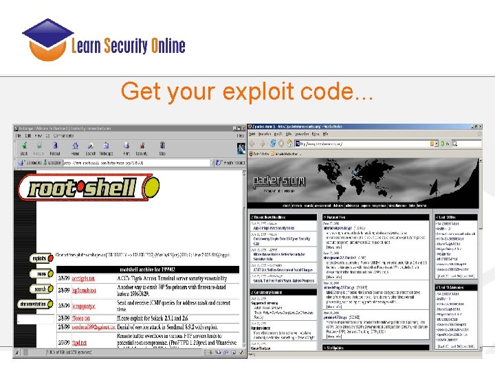 Get your exploit code. . . 