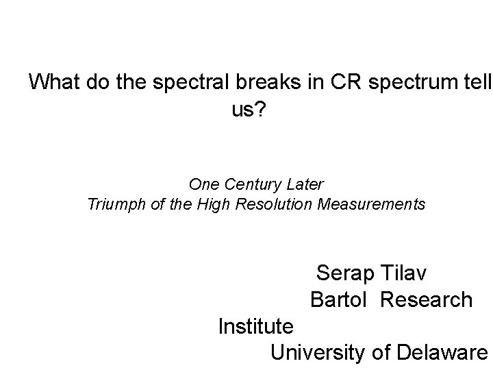 What do the spectral breaks in CR spectrum tell us? One Century Later Triumph