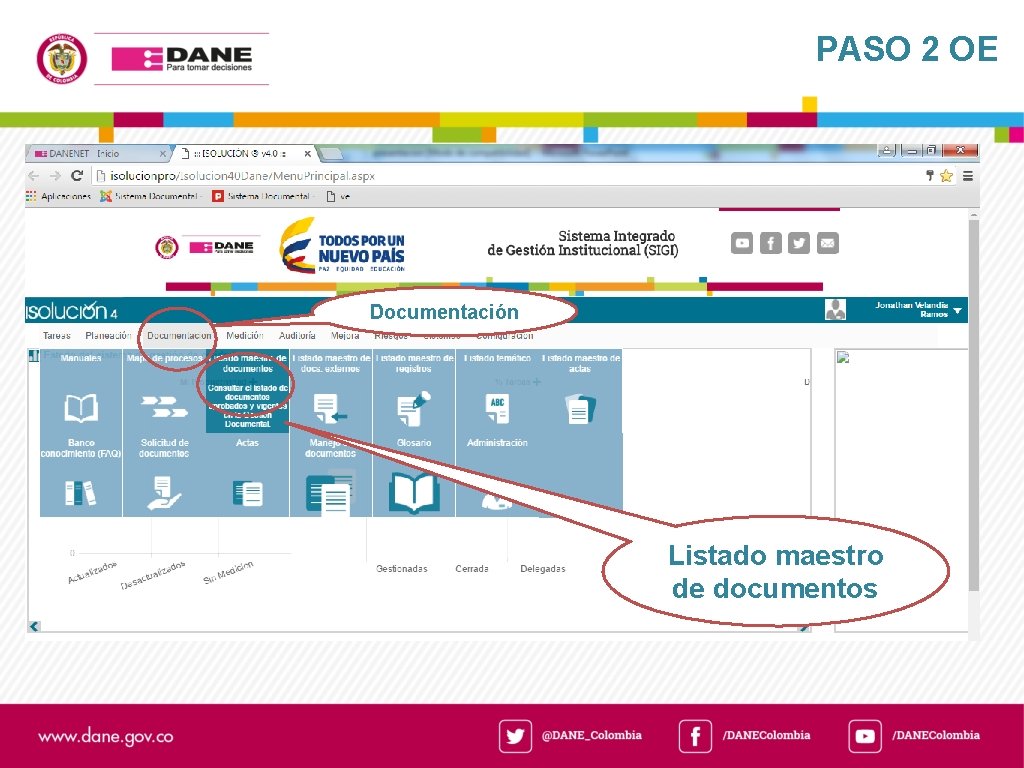 PASO 2 OE Documentación Listado maestro de documentos 