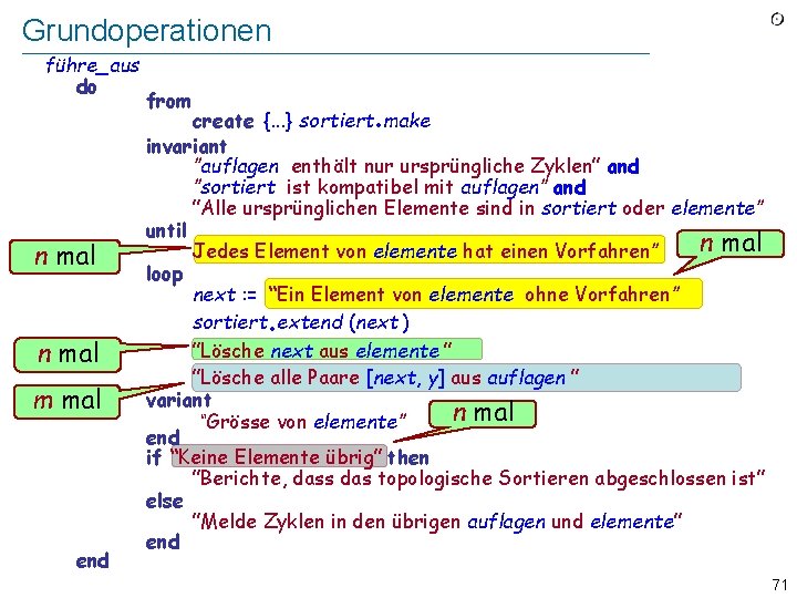 Grundoperationen führe_aus do n mal m mal end from . create {. . .