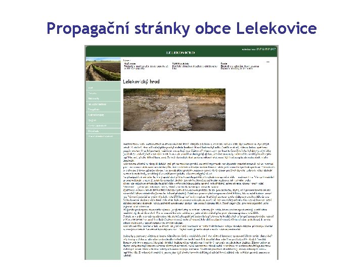 Propagační stránky obce Lelekovice 