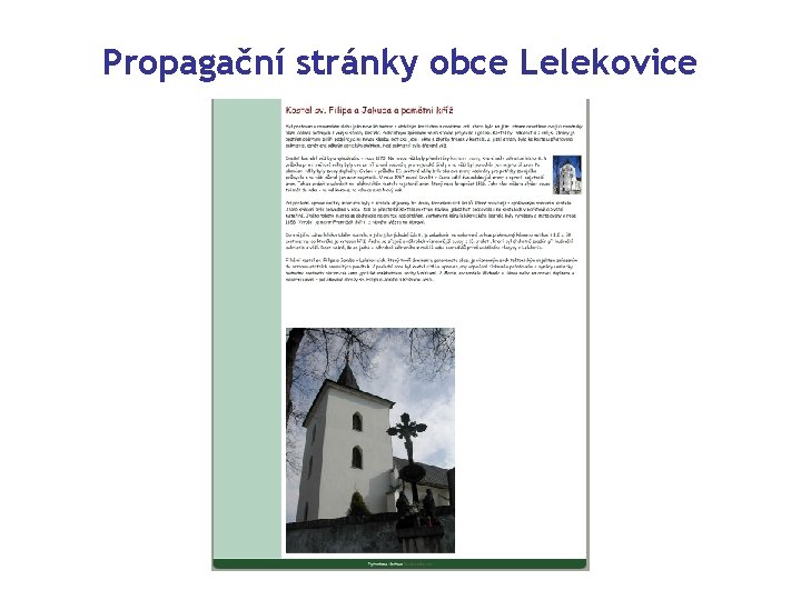 Propagační stránky obce Lelekovice 