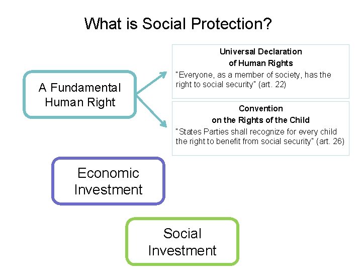 What is Social Protection? A Fundamental Human Right Universal Declaration of Human Rights “Everyone,